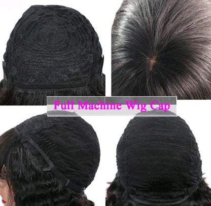 Unprocessed Brazilian Hair Wig – 10 Inch, Natural Black, Adjustable Cap