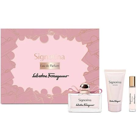 Signorina Eau De Parfum 3 Piece Gift Set by Salvatore Ferragamo