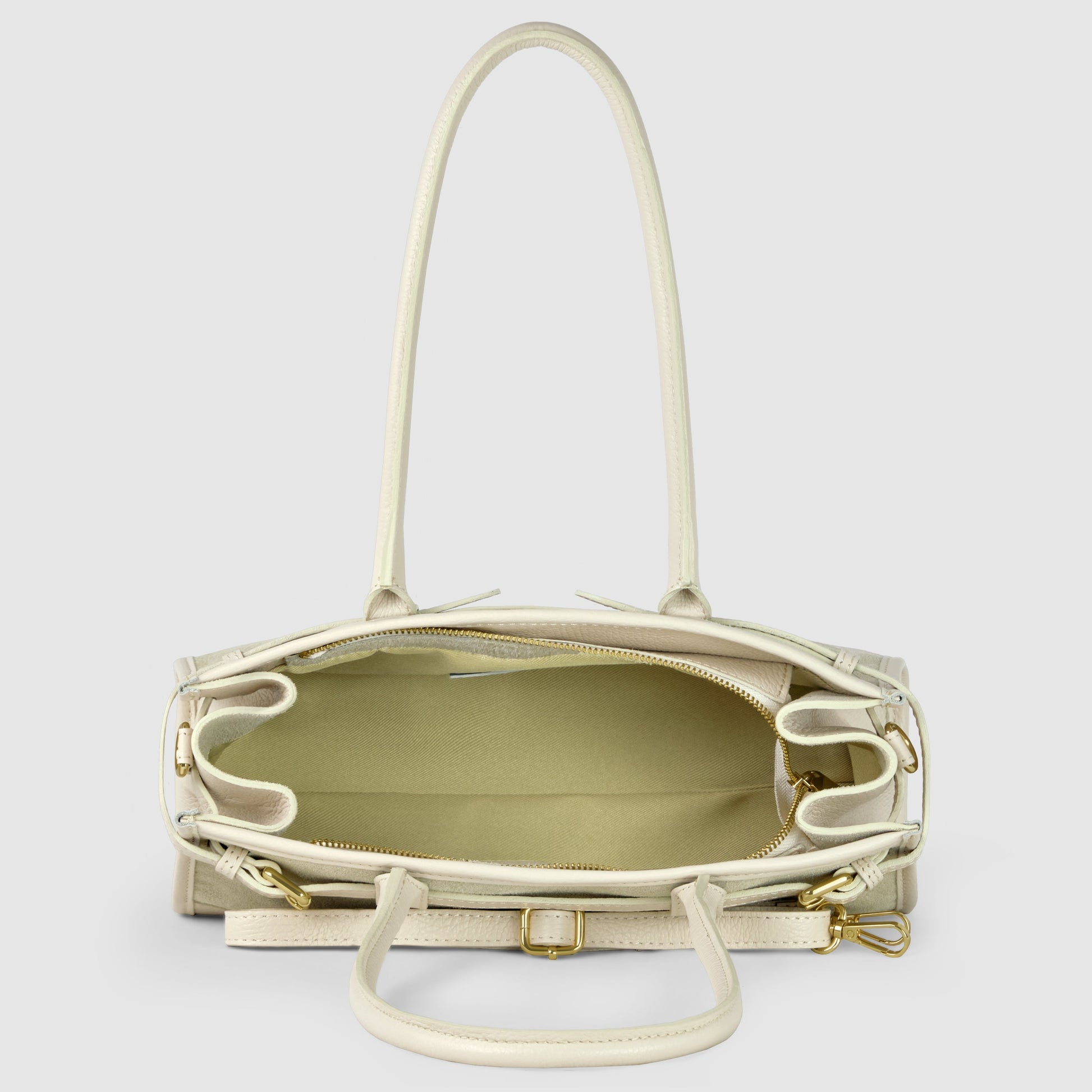 TAKEASY Italian Suede & Calf Leather Shoulder Bag | Structured Crossbody — Dark Grey, Beige, Olive & Grey