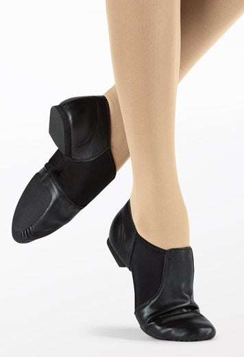 Classic Leather Slip-On Jazz Shoe W800 | Split Sole Dance Shoe Black