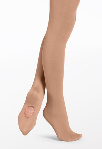 Adult Convertible Tights | 2-in-1 Cropped & Footed Hosiery Honey