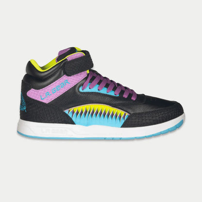 LA Gear Women's Flame Hightop | Black x Purple x Turquoise Black x Purple x Turquoise