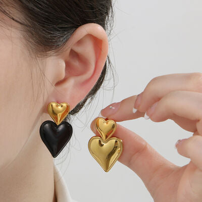 Women's Double Heart Earrings