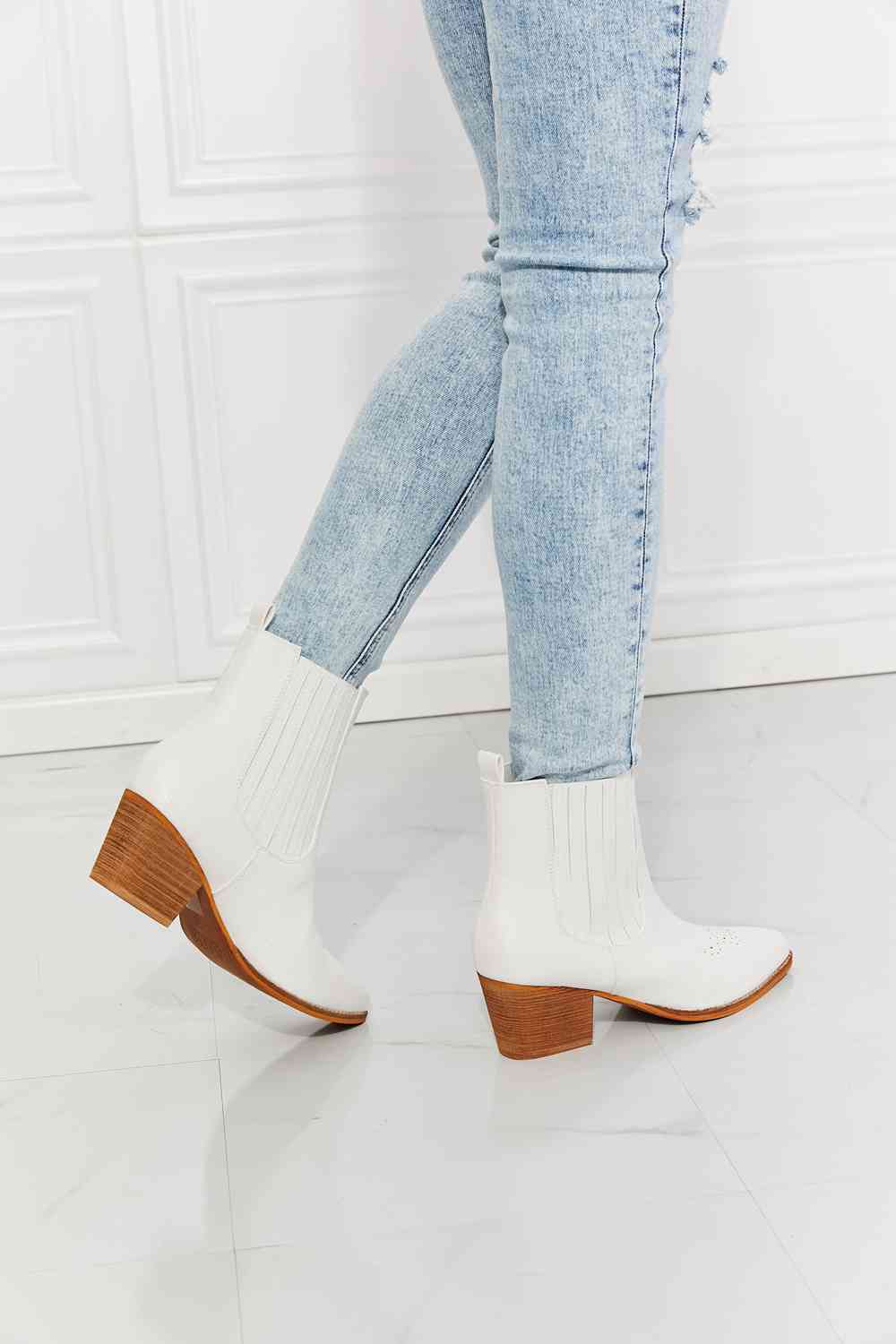 MMShoes Love the Journey Stacked Heel Chelsea Boots