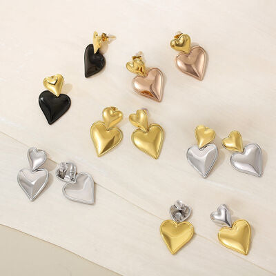 Women's Double Heart Earrings