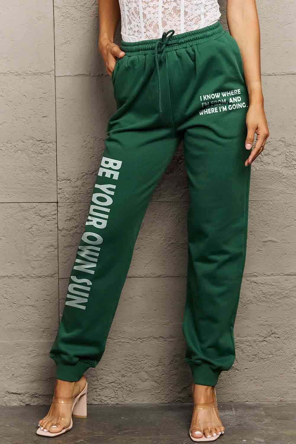 Simply Love BE YOUR OWN SUN Graphic Sweatpants