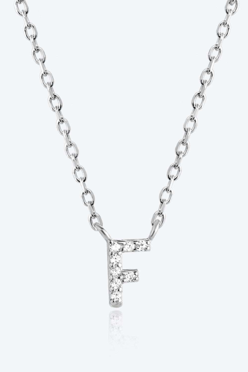 Women A To F Zircon 925 Sterling Silver Necklace