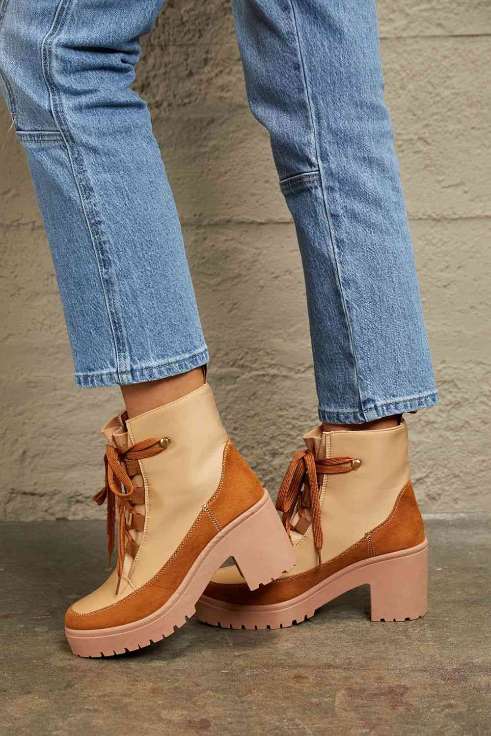 East Lion Corp - WOmen's Lace Up Lug Booties