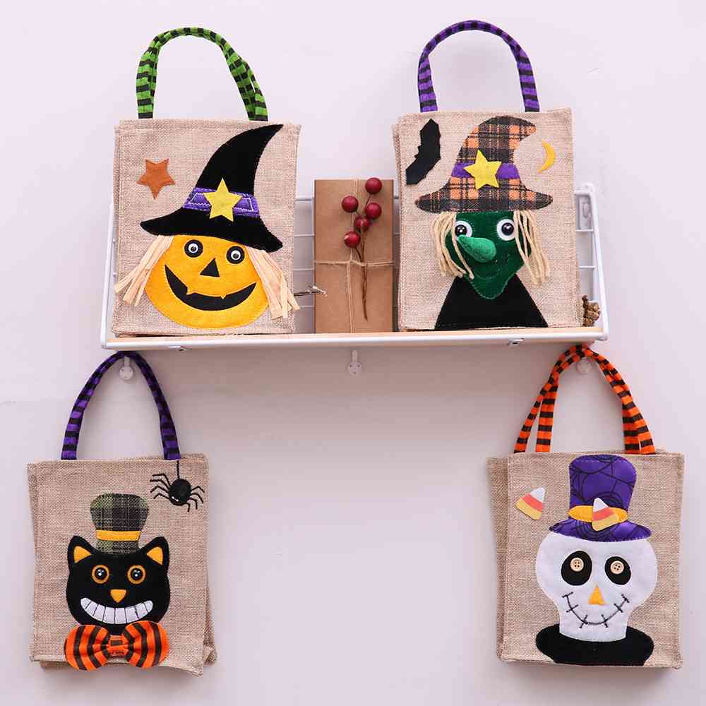 Assorted 2-Piece Halloween Element Tote Bag